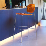 Vibrant Acrylic Bar Stool with Chrome Frame for Modern Interiors