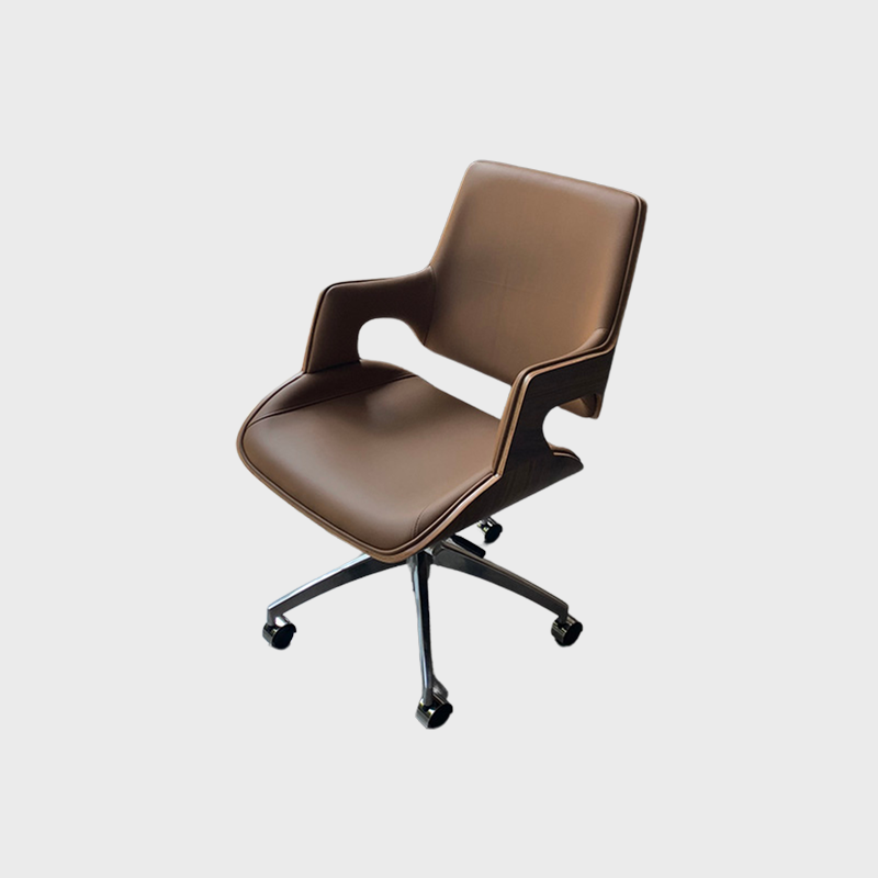 Contemporary Swivel Chair with Wooden Frame and High-Quality Upholstery