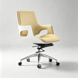 Contemporary Swivel Chair with Wooden Frame and High-Quality Upholstery