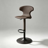 Modern Luxury Saddle Leather Bar Stool - Adjustable Swivel Counter Chair