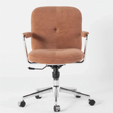 Modern Office Chair with Adjustable Height and Soft Fabric Upholstery