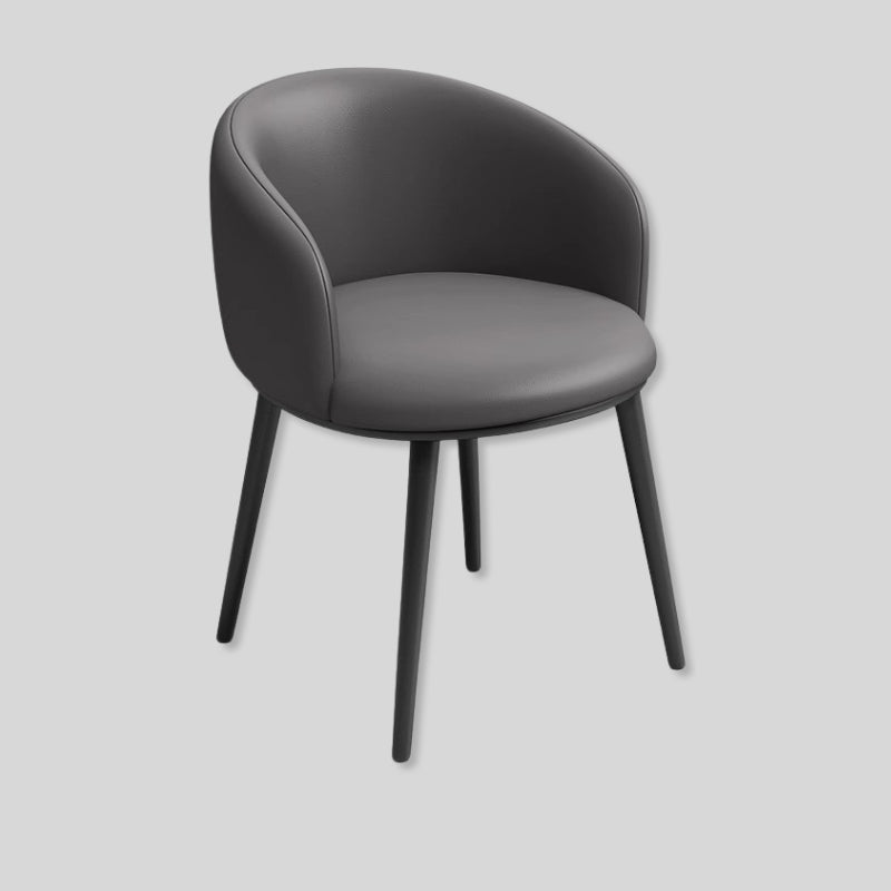 Modern Grey Leather Armchair - Sleek Design and Ultimate Comfort