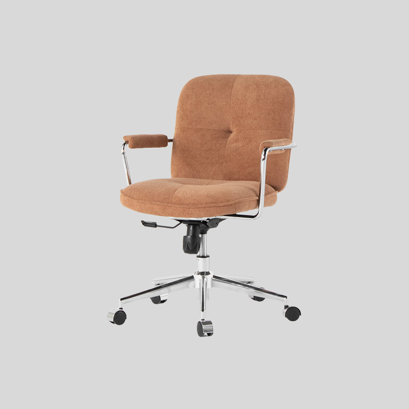 Modern Office Chair with Adjustable Height and Soft Fabric Upholstery