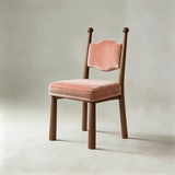 Solid Ash Wood Dining Chair - Mid-Century Upholstered Seat