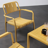 Modern Outdoor Lounge Armchair – All-Weather Stackable Patio Chair