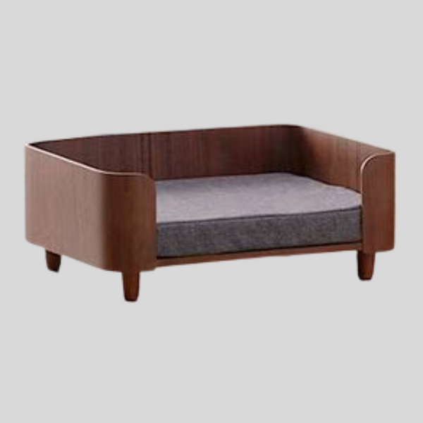 Modern Pet Bed with Solid Wood Frame