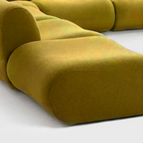 Frameless Deep Seat Sectional Sofa | Stain-Proof Teddy Fleece | Modular & Vacuum-Packed