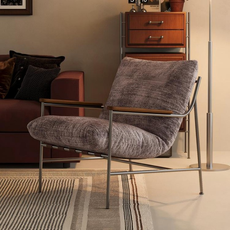 Modern Chenille Lounge Chair