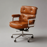 Robin Executive Leather Office Chair - Mid - Century Modern - StoolTopiaOffice Chairs