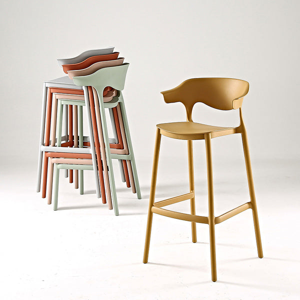 Modern Bar Stool - Sleek and Stylish Eco-Friendly PP Plastic