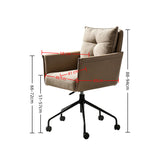Adjustable Cotton-Linen & Microfiber Leather Study Chair