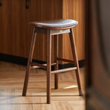 Luxury Modern Solid Wood Bar Stool with or Without Back, Nordic Style Pub Barstool for Kitchen Island Salon Bar Chairs High Barstool