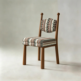 Mid-Century Modern Dining Chair | Solid Ash Wood & Upholstered Accent Chair