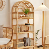 Natural Rattan Arch Bookshelf