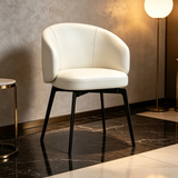 Italian Minimalist Swivel Upholstered Dining Chair