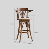 Swivel Chair Furniture Supplier Retro Solid Wood Swivel Bar Stool Bar Chair with Arms for Hotel/bar/ Restaurant