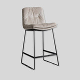 Kitchen Counter Stool Breakfast Chair, Plush Industrial Bar Stool with Modern Metal Frame