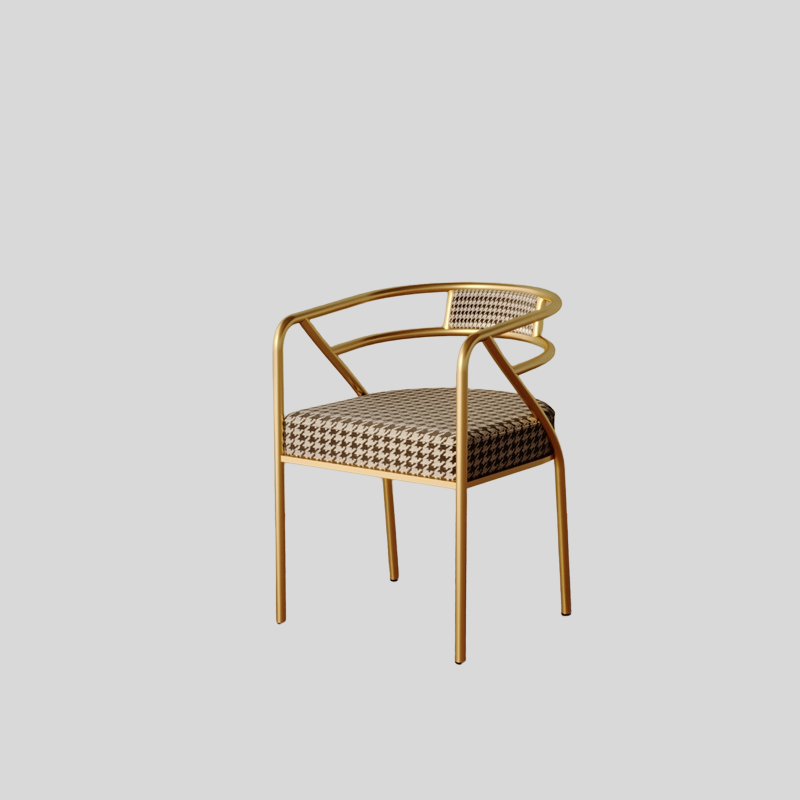 Modern Luxe Gold-Framed Dining Chair