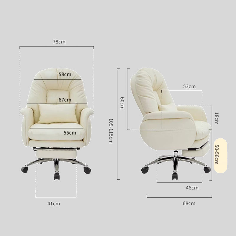 Ergonomic Relaxing Computer Chair with Adjustable Height and Reclining Features