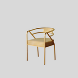 Modern Luxe Gold-Framed Dining Chair