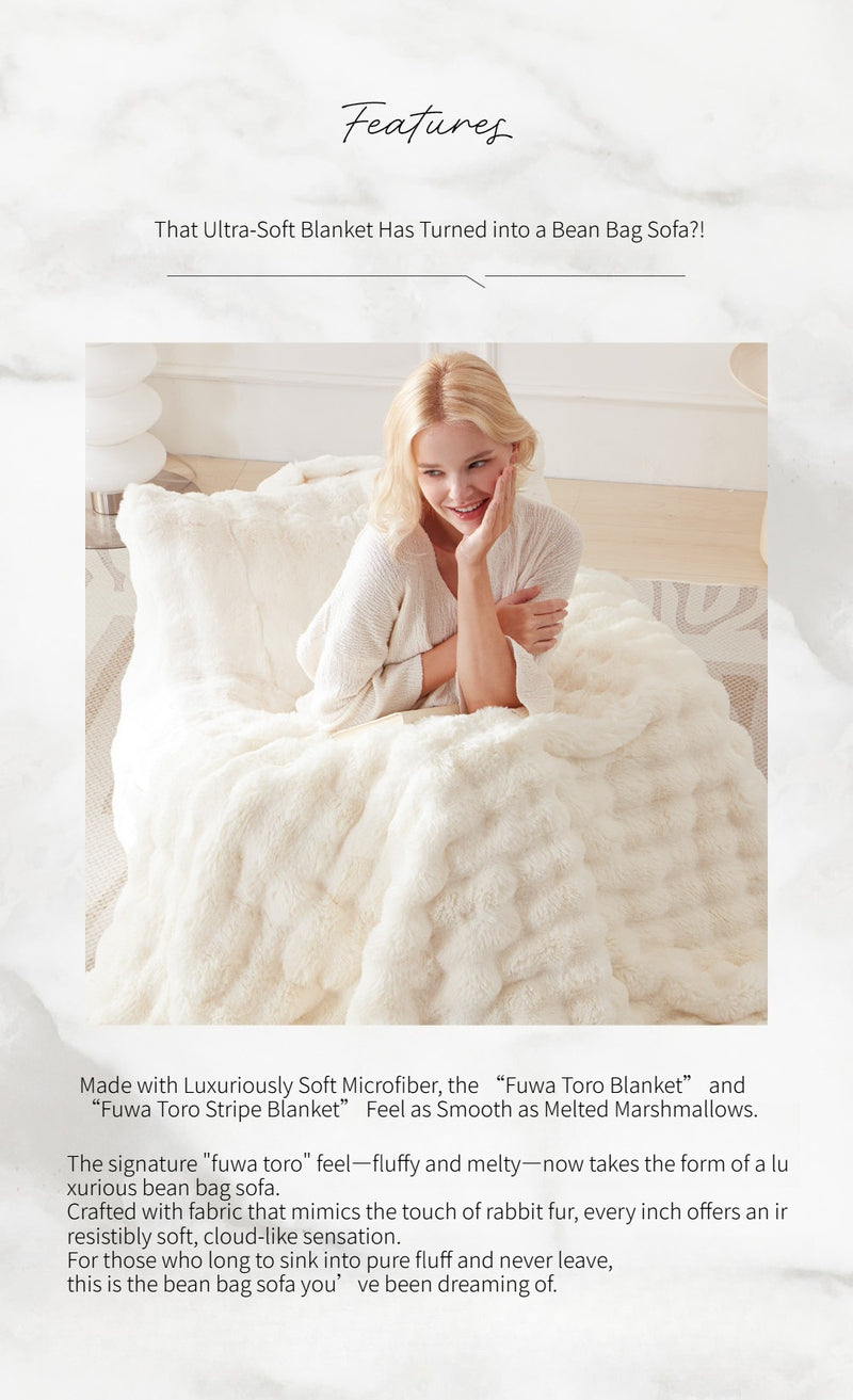 Fuwatoro Ultra-Plush Bean Bag Sofa Chair – Cloud-Soft, Modular Lounge for Living Room or Bedroom