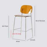 Modern Y2K Acrylic Bar Stool – Transparent High Stool with Metal Frame for Cafés, Bubble Tea Shops & Stylish Interiors
