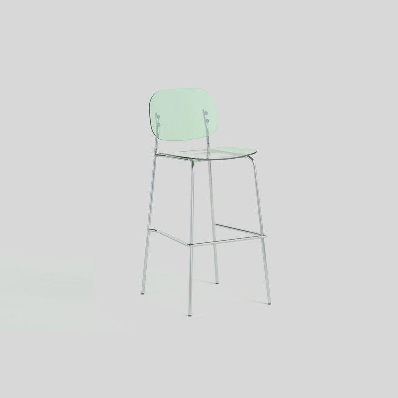 Modern Bar Chairs High Island Stools Transparent Commercial Accent Bar Chairs Plastic Counter Nordic Banqueta Furniture