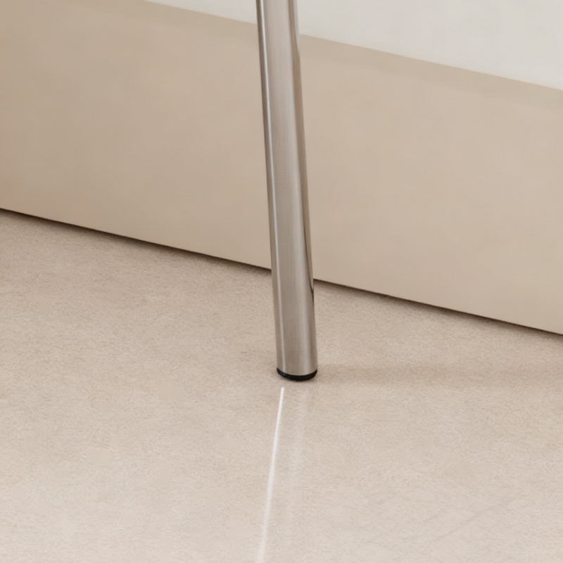 Modern Saddle Leather Bar Stool with Chrome Frame