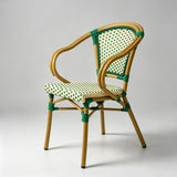 French Rattan Outdoor Chair | Weatherproof Wicker Cafe & Patio Bistro Chair