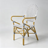 French Rattan Outdoor Chair | Weatherproof Wicker Cafe & Patio Bistro Chair