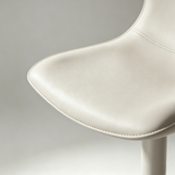 Modern Luxury Saddle Leather Bar Stool - Adjustable Swivel Counter Chair