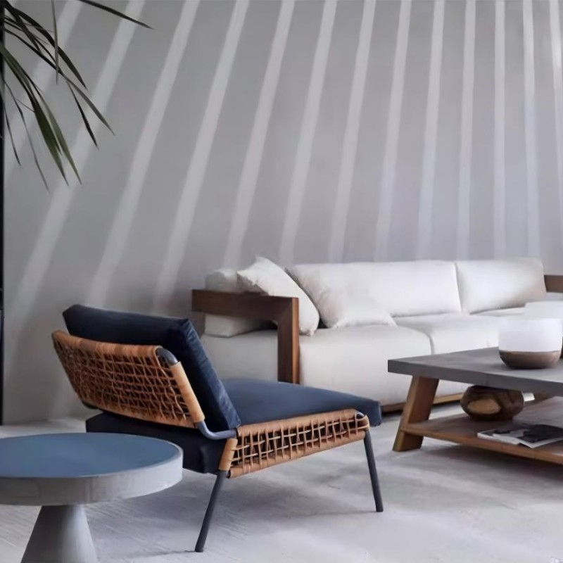 Contemporary Woven Accent Lounge Chair – Outdoor & Indoor Leisure Chair