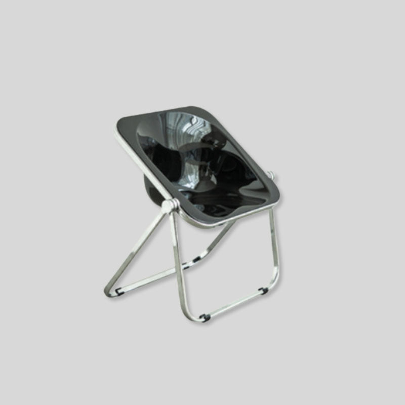 Foldable Acrylic Dining Chair with Premium Hinges and Metal Legs