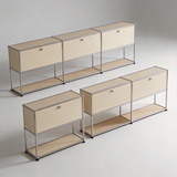 Bauhaus Modular Stainless Steel Cabinet | Minimalist Sideboard & TV Stand | STOOLTOPIA