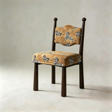 Mid-Century Modern Dining Chair | Solid Ash Wood & Upholstered Accent Chair