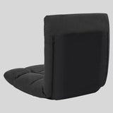 Adjustable Black Floor Chair - Reclining Lounge Seat for Living Room or Gaming