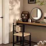 Nordic Woven Dining Chair – Solid Wood Frame with Handcrafted Rope Seat