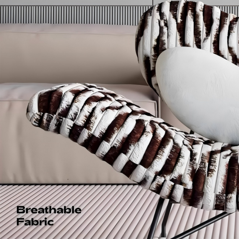 Heart-Shaped Lounge Chair – Modern Statement Accent Chair with Zebra Print & Plush Heart Cushion