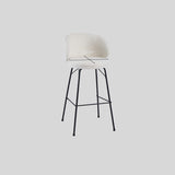 Fashionable Bar Chair Nordic Iron High Stool Bar Front Desk High Chair with Backrest Counter Height Barstool