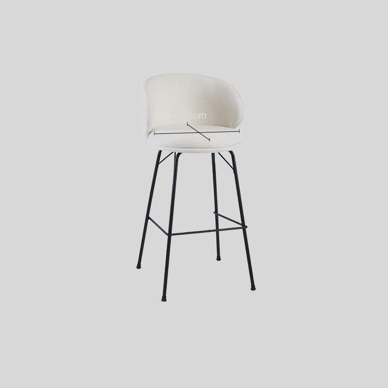 Fashionable Bar Chair Nordic Iron High Stool Bar Front Desk High Chair with Backrest Counter Height Barstool