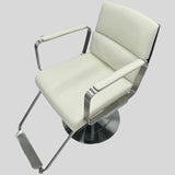 Modern Stainless Steel Salon Chair – Hydraulic Barber & Beauty Studio Seating