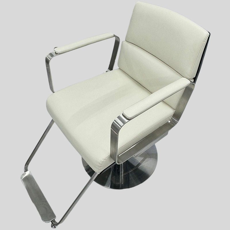 Modern Stainless Steel Salon Chair – Hydraulic Barber & Beauty Studio Seating