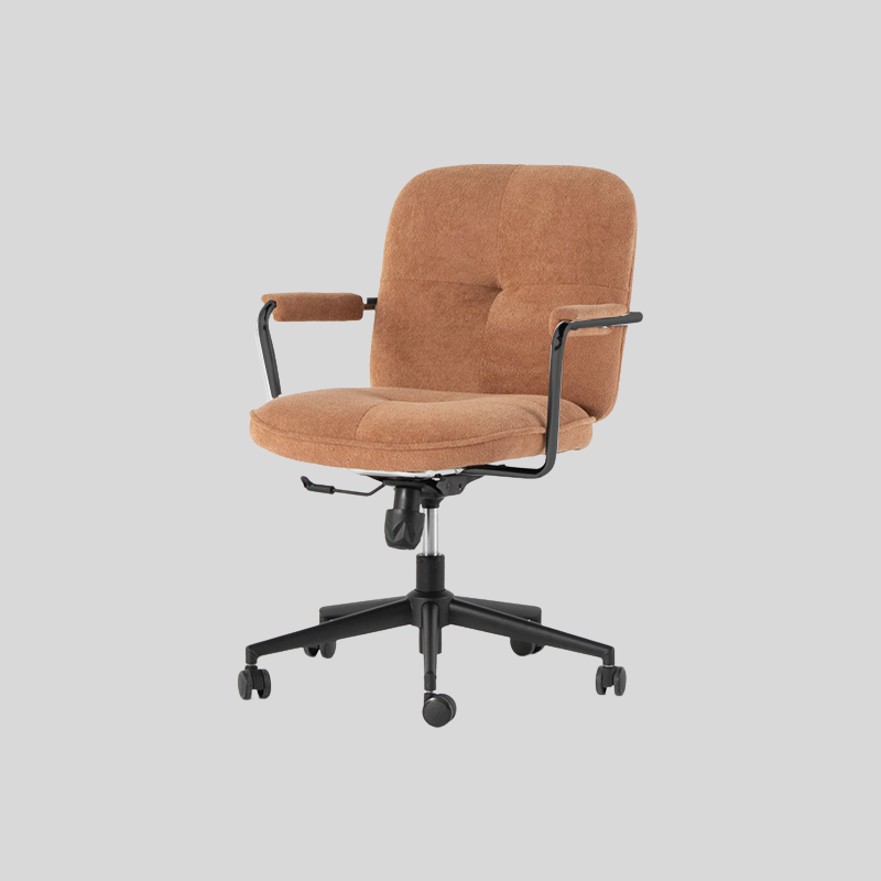 Modern Office Chair with Adjustable Height and Soft Fabric Upholstery