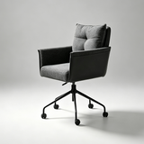 Adjustable Cotton-Linen & Microfiber Leather Study Chair