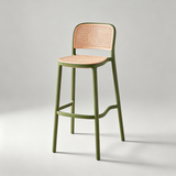 Nordic PP Rattan Bar Stool – 300kg Capacity, Indoor & Outdoor, 65/75cm