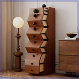 Modern Geometric Wooden Drawer Cabinet