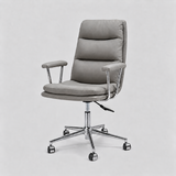 Ergonomic Swivel Office Chair | Memory Foam, 360° Rotation, 135° Recline – Faux Leather