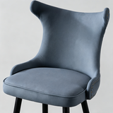 Velvet Bar Stool with Gold Accents – Technology Fabric, 65/75cm
