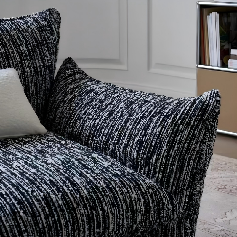 Oversized Cloud Lounge Armchair – Plush Bouclé Fabric Reading Chair with Deep Cushions