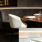 Italian Minimalist Swivel Upholstered Dining Chair